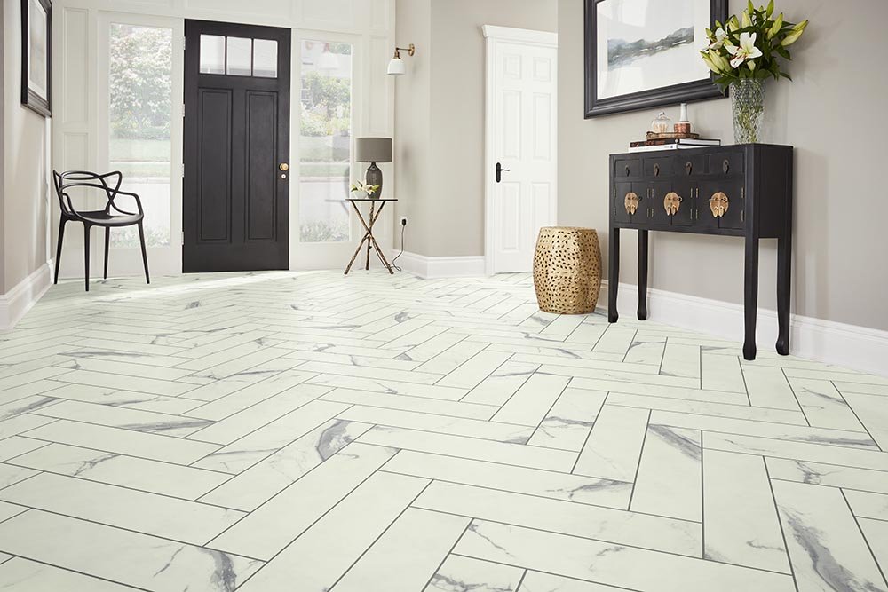 Entry Foyer Luxury Vinyl Tile Herringbone LVT -  CarpetsPlus of Fairmont in Fairmont, MN