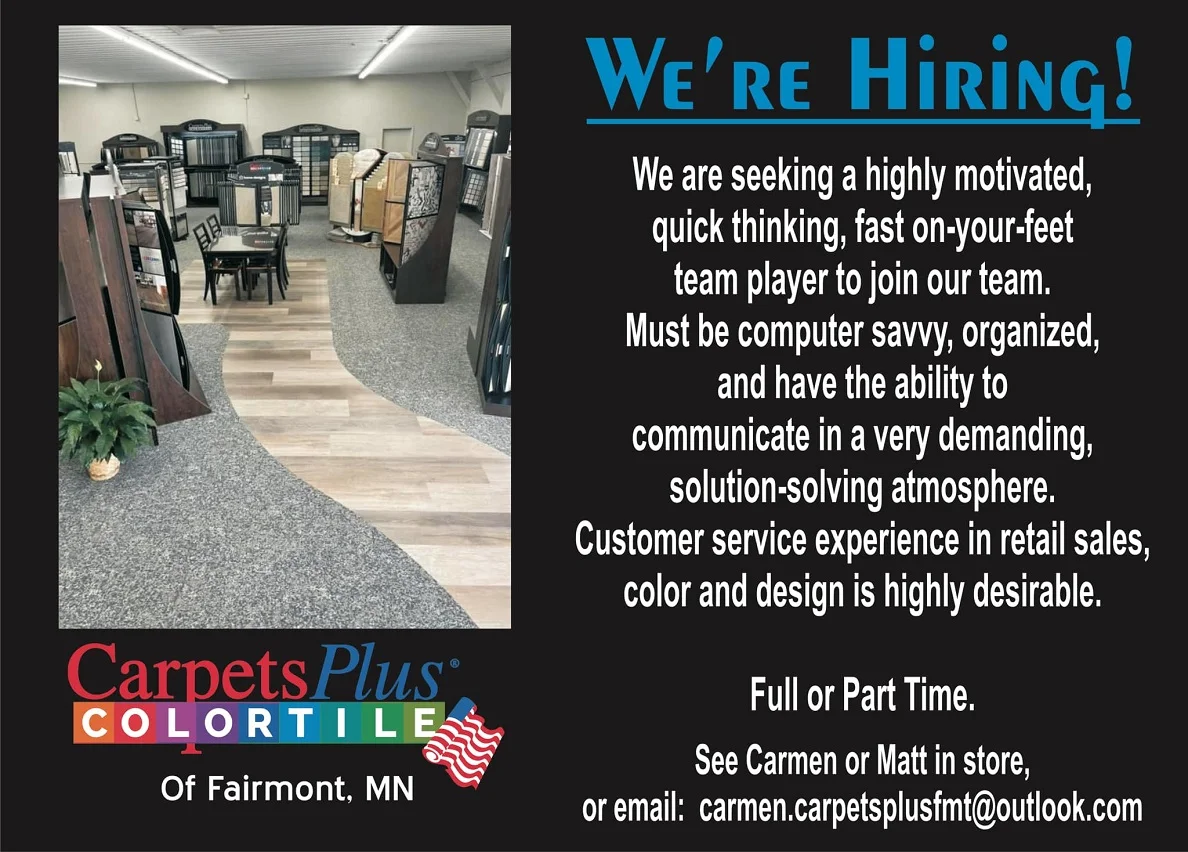CarpetsPlus of Fairmont is hiring
